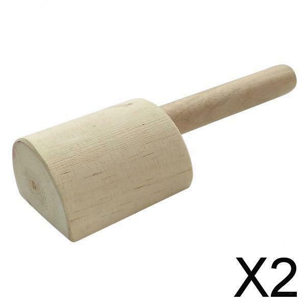 2X 1Pc Wooden Clay Paddle Mud Tool for Pottery Studio Art Crafts 25x5.5x8.5cm