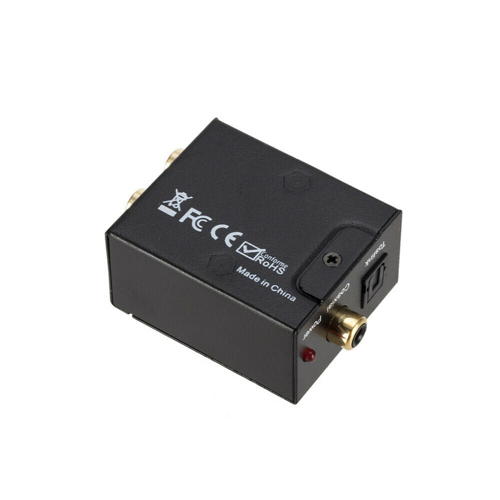 Coaxial Toslink Digital to Analog Audio Signal Converter Adapter RCA L/R