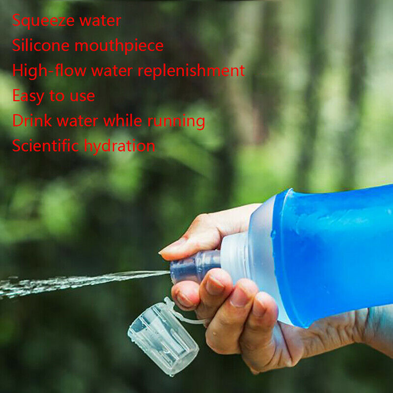 500ml Outdoor Sports Bevel Water Bottle Soft Flask Hydration Kettle BPA F JY