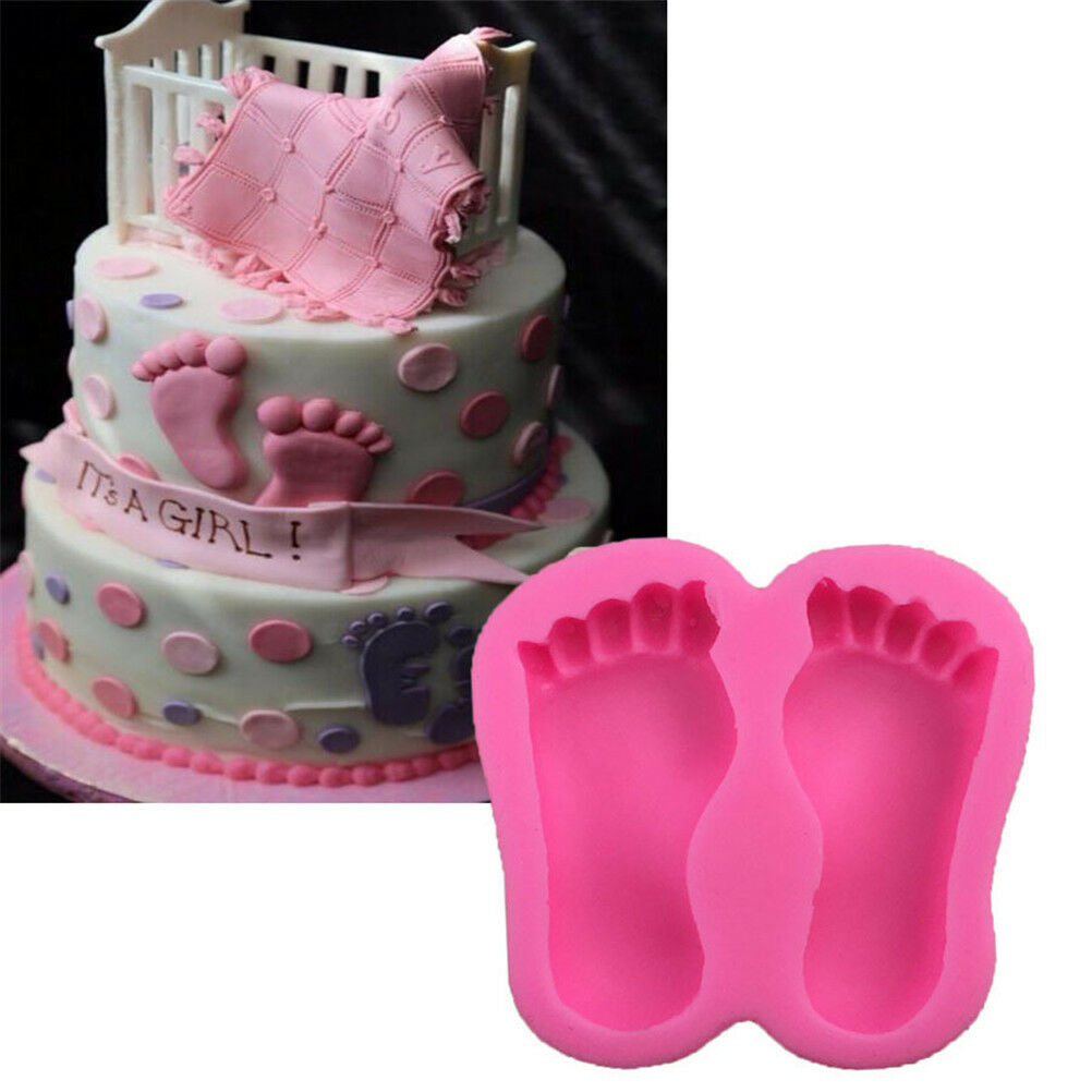 Baby Foot Silicone Molds Fondant Cake Decorating Tools Silicone Soap Mold.l8