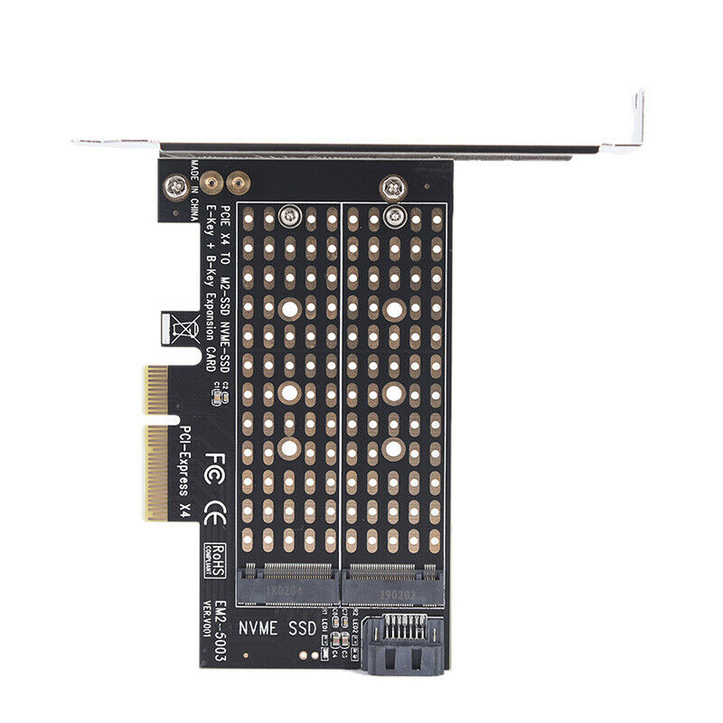 PCIe X4 to NGFF M.2 NVME PCIe M Key SATA B Key 2230 to 2280 SSD Adapter_AUS Tt