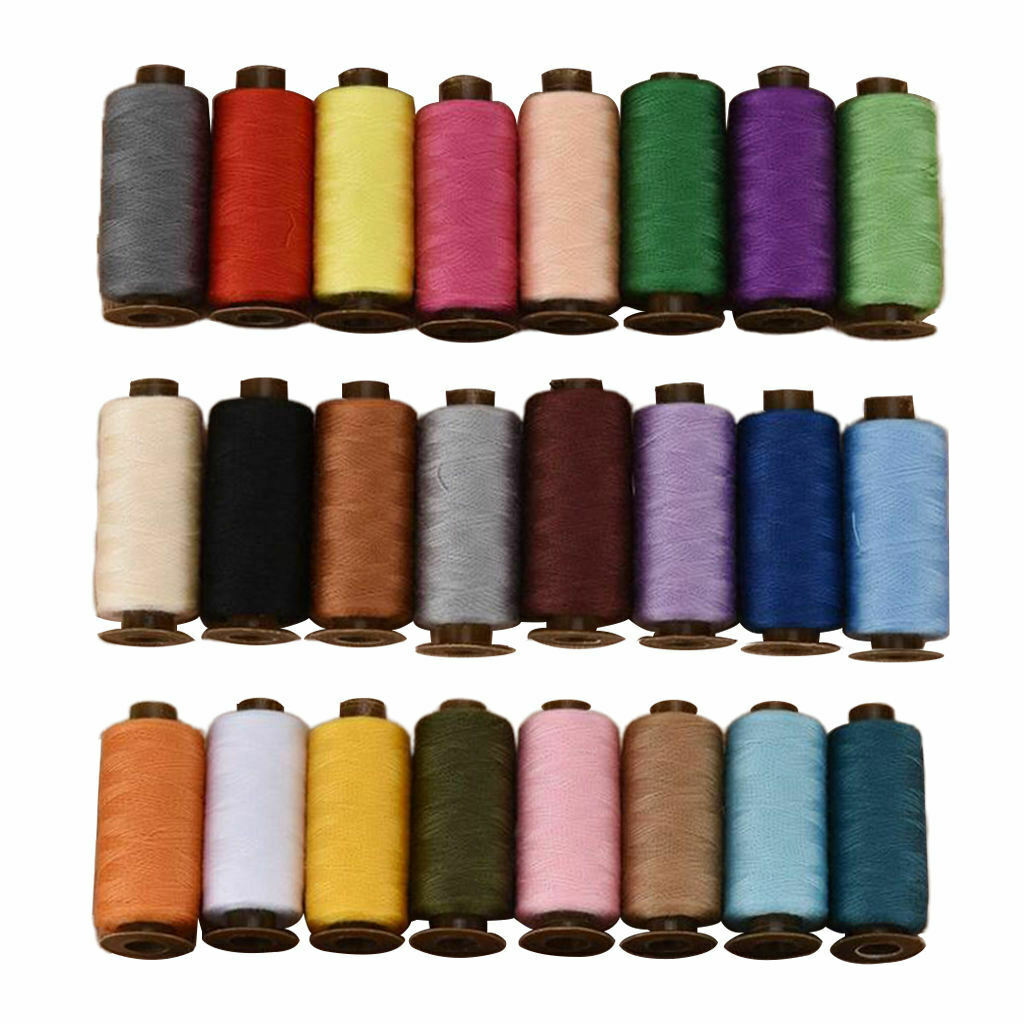 1Pack / 24 Colors Polyester Sewing Thread Set for Craft Hand Machine 500yards