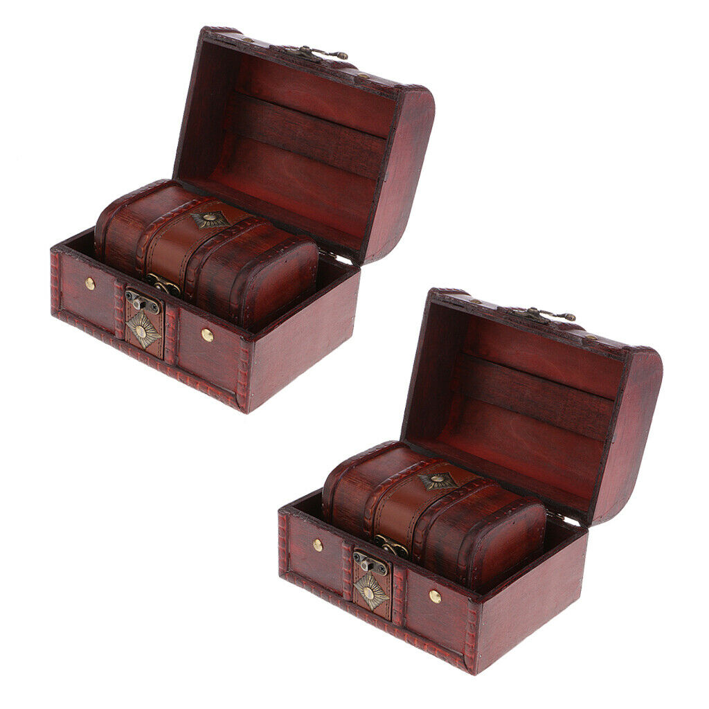 4Pcs Jewelry Box Small Thrinket Necklace Bracelet Storage Treasure Organizers