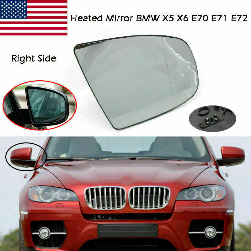 Heated Mirror Glass Passenger Side For 2007-13 BMW X5 E70 08-2014 BMW X6 E71 E72