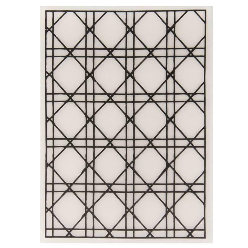 Geometric Plastic Embossing Folder Stencil Template DIY Craft Making Scrapbook