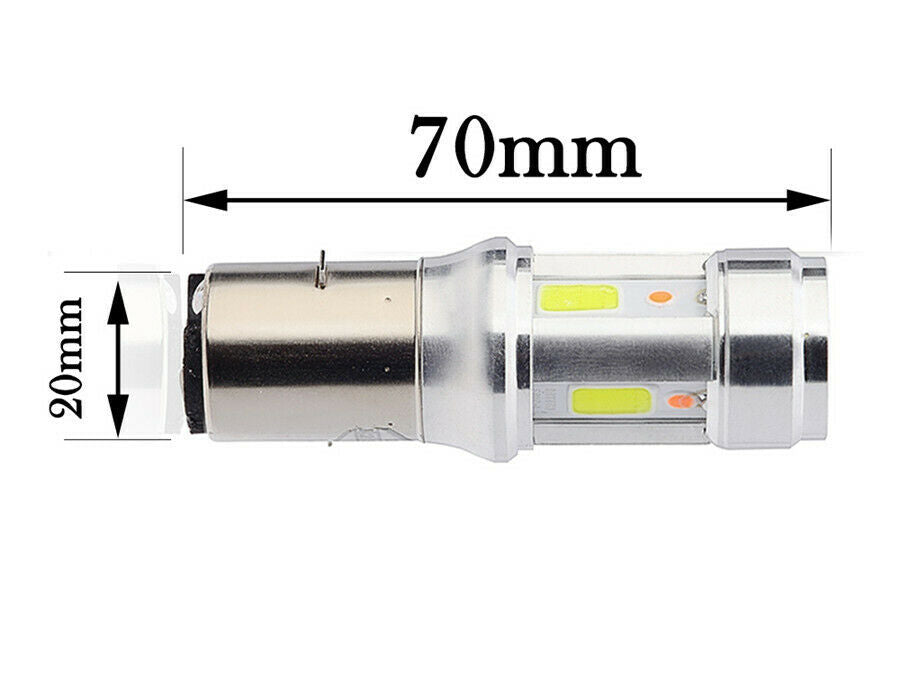 Motorcycle Headlight Bulbs 18 W BA20D White 6000 K Dual Colors Led COB lighting