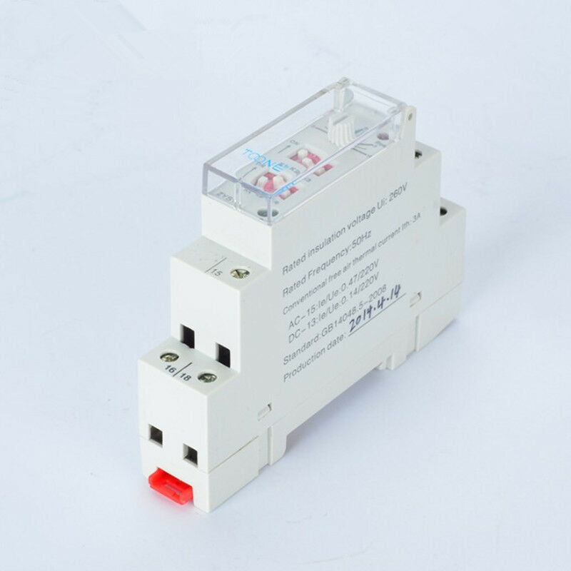1PCS Time Relay AC/DC24~220V Automatic Control System 0.6s~100h 35mm DIN Rail