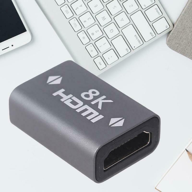 HDMI-compatible Coupler Female to Female Aluminum Alloy Shell Support 8K 4K 2K