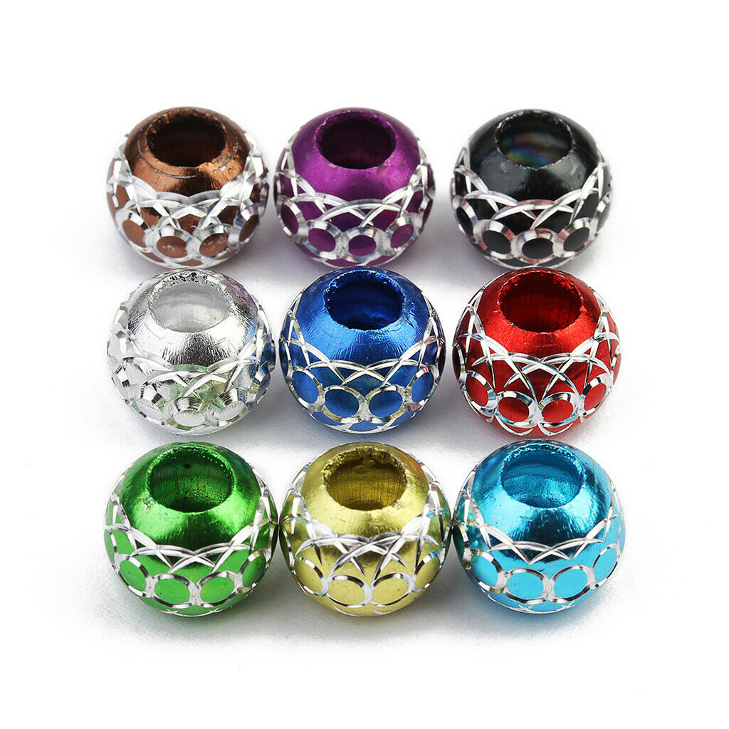 30 Pieces Mixed Beads Large Aluminum Beads Loose Beads Findings