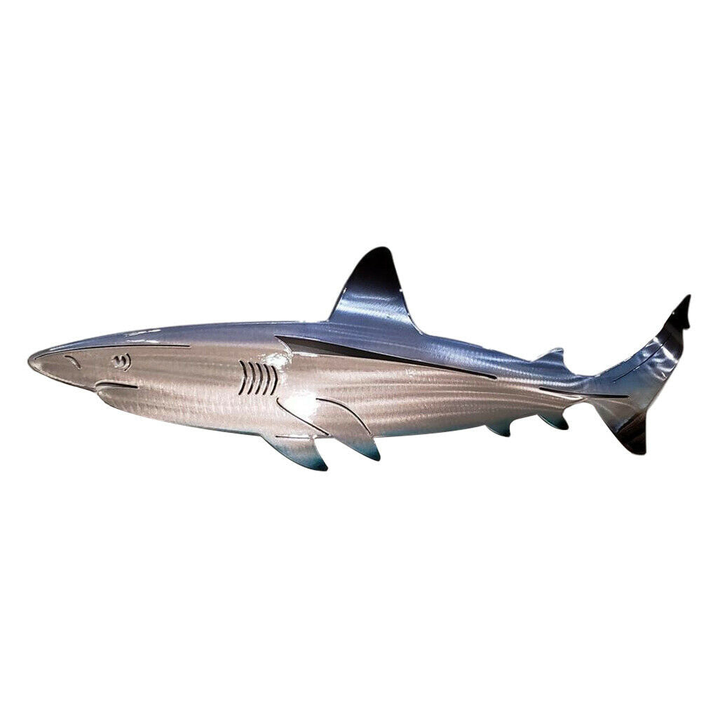 2x Metal Shark Wall Decor Outdoor Hanging Wall Sculpture Home Porch Fence
