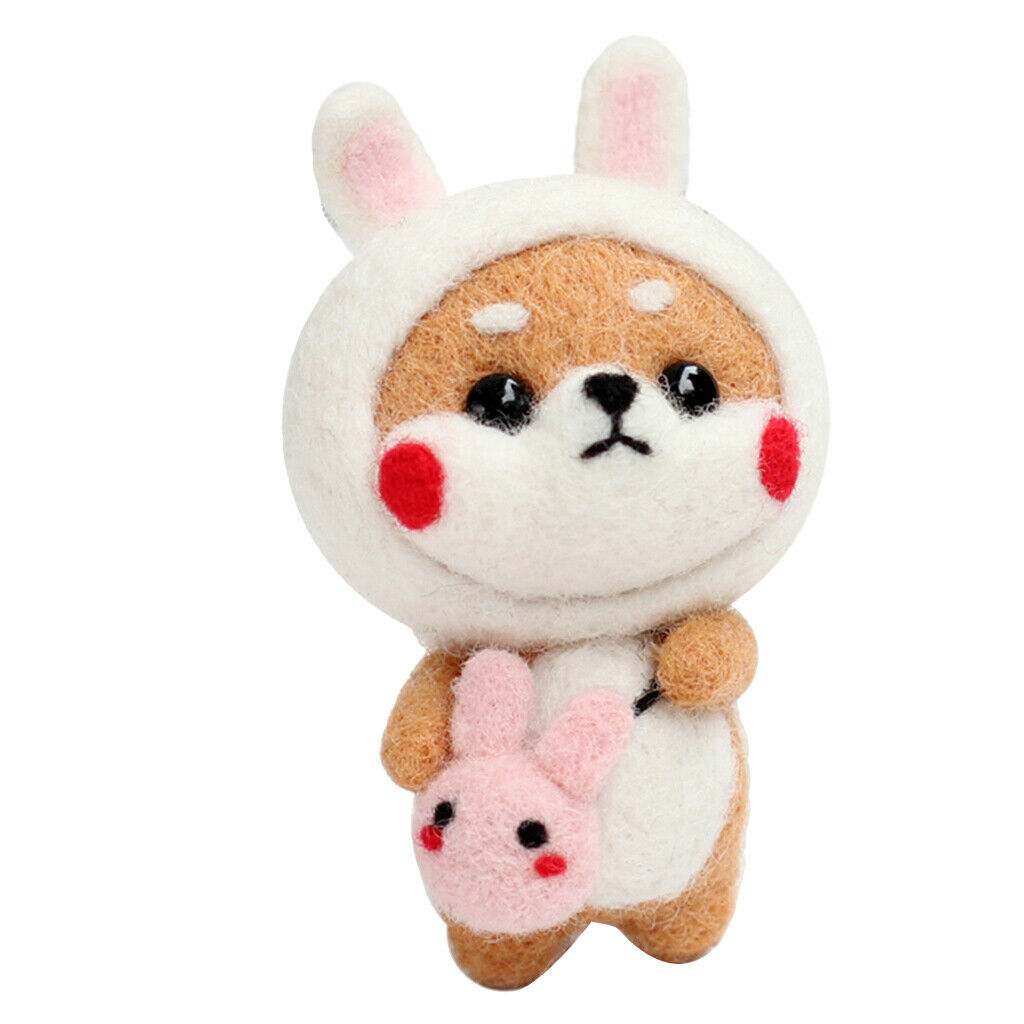 2 Pack Cute Dog Felt Craft Kits Tutorials Roving Crafts Home Pig Rabbit