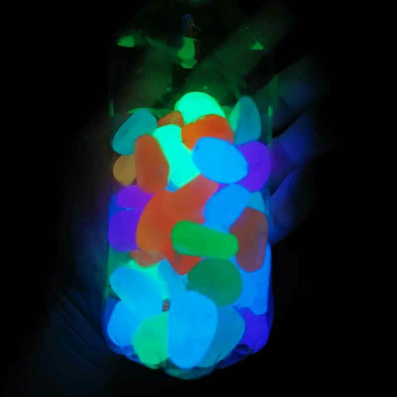 Shop-Story - Phosphostones White: 100 Pebbles Fluorescent Decoration