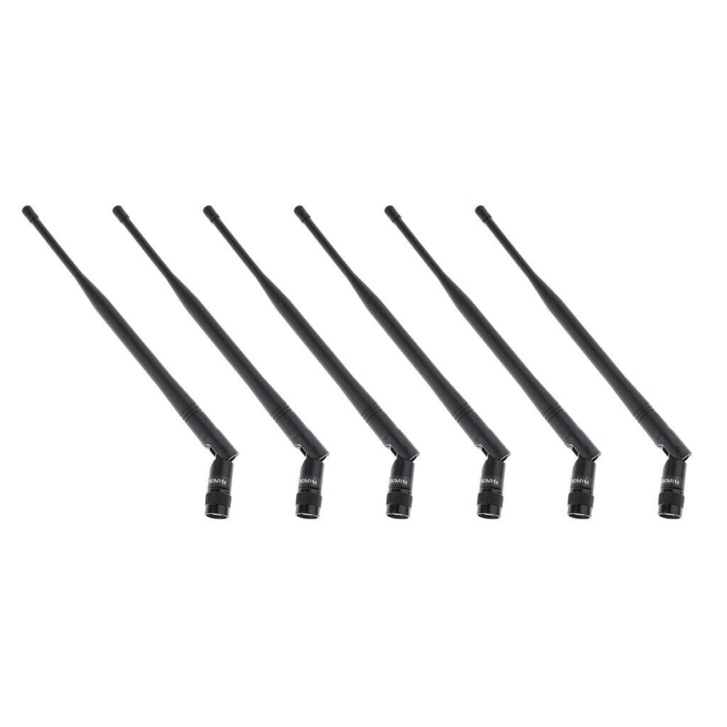 Plastic TNC/BNC UHF Microphone Antenna Connector Signal Line, Pack of 6, Without