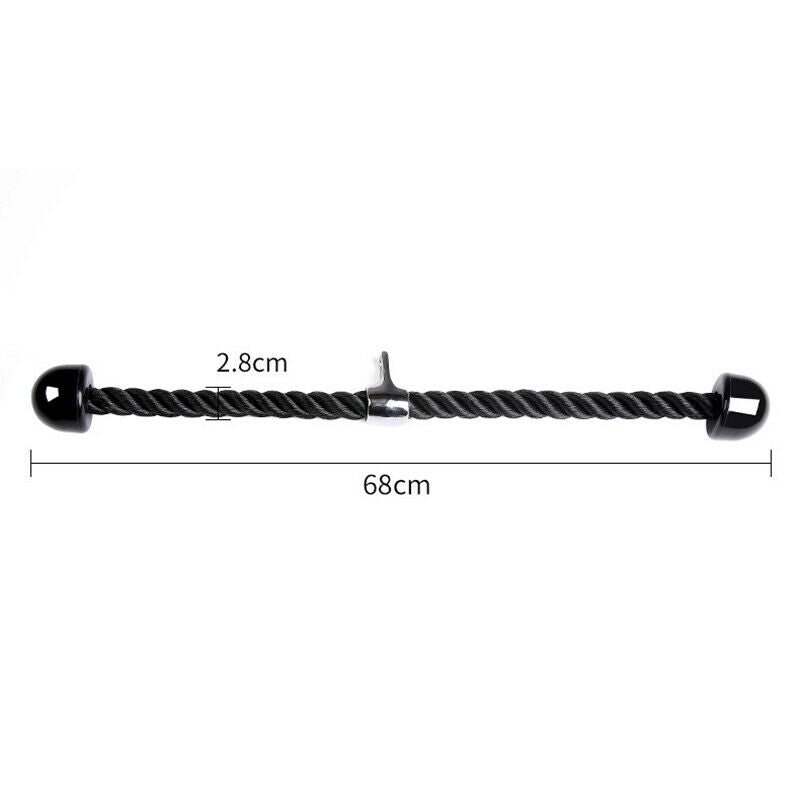 Trice Rope Pull Down Cable Attachment Handle Bodybuilding Workout Equipment US