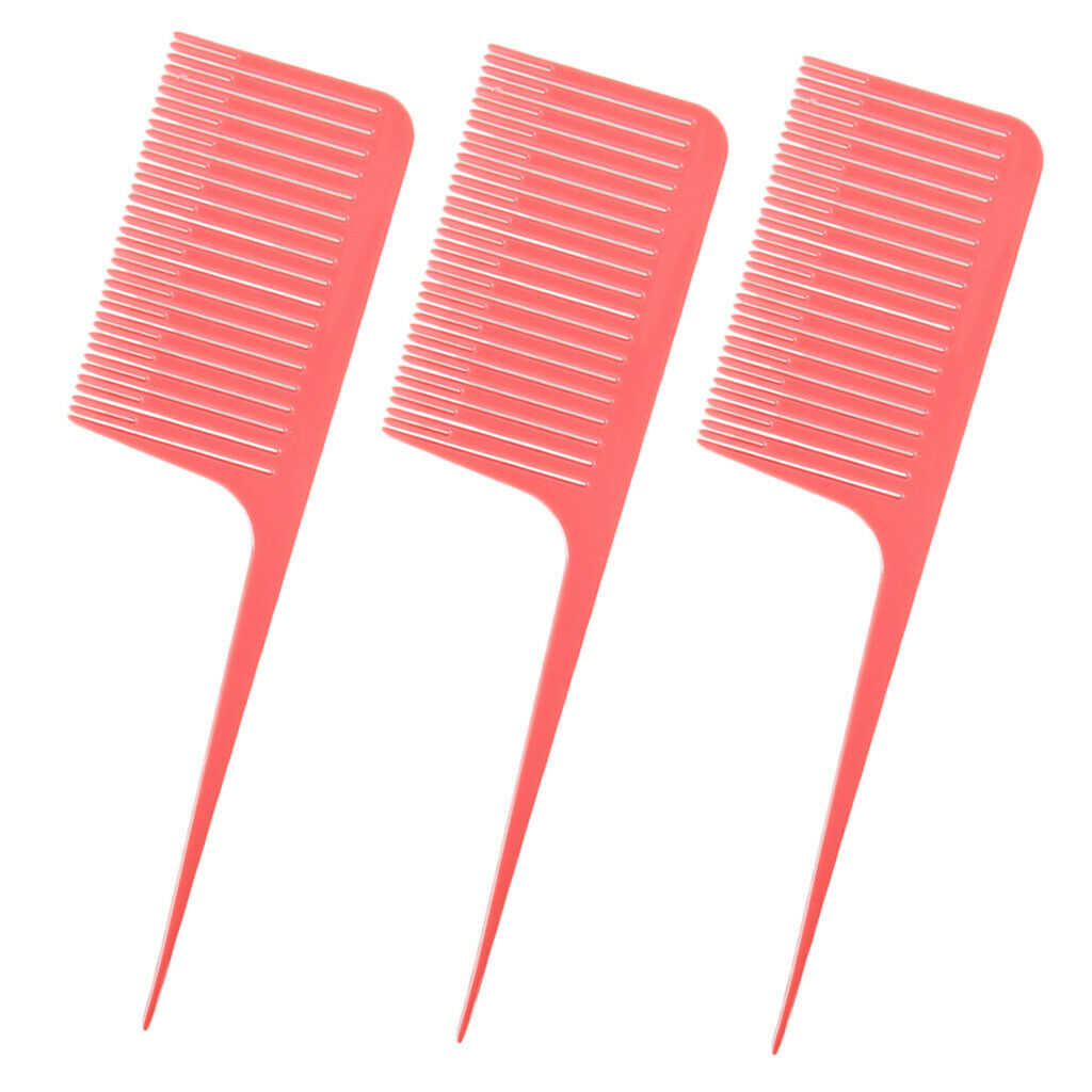 3x Plastic Weave Highlighting Foiling Hair Combs for Salon Hair Coloring