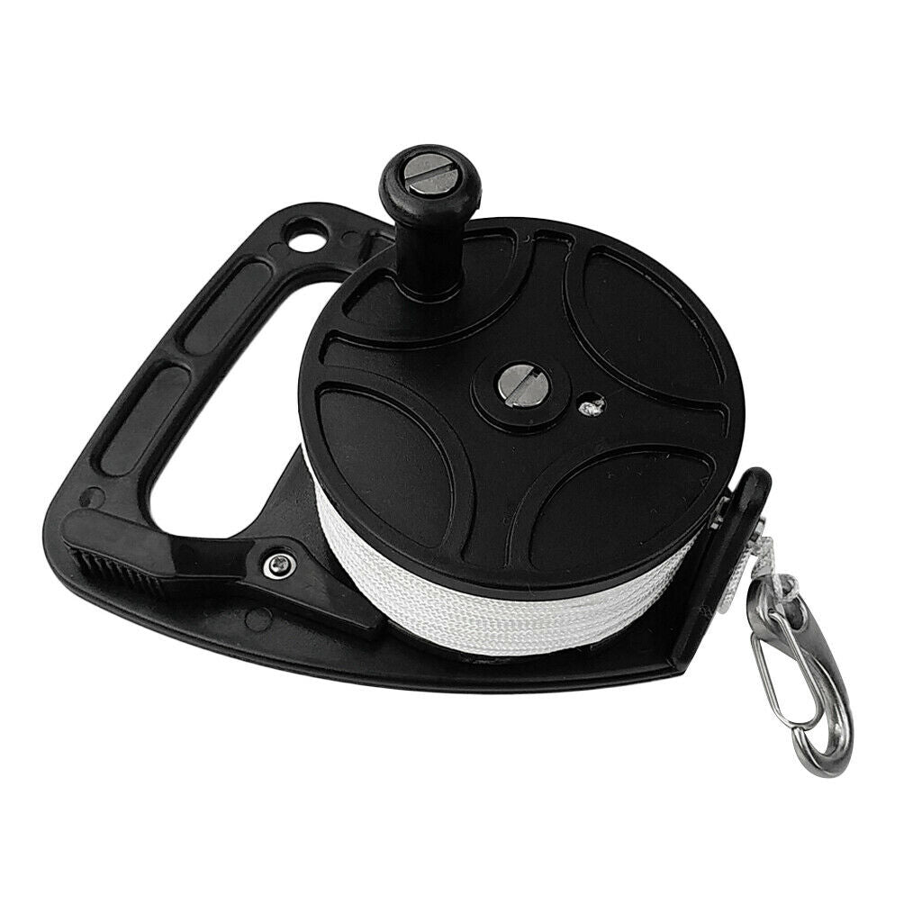 Underwater Scuba Dive Reel & Handle, Thumb Stopper, 46m Line Clip Equipment