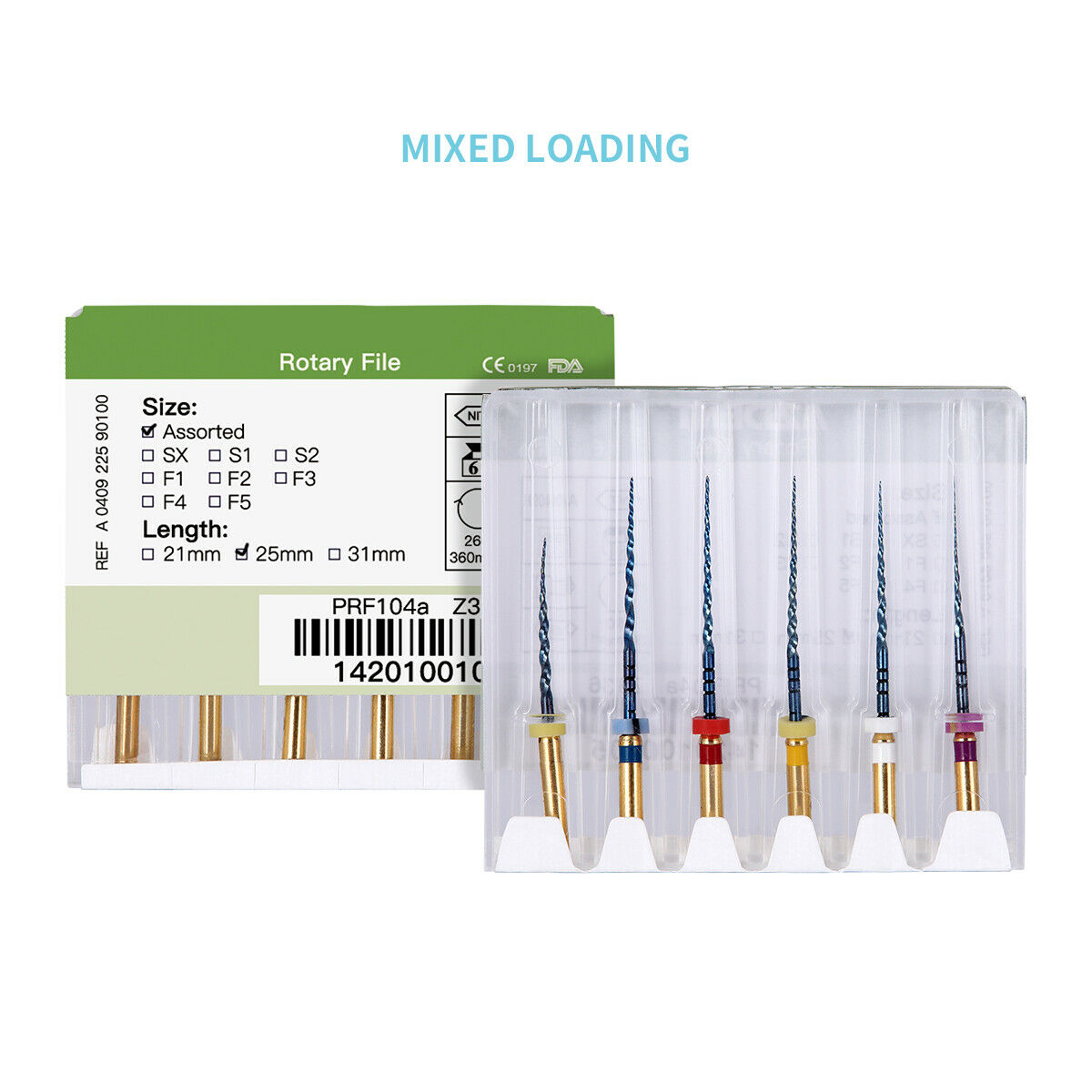 5 Kits Dental 25mm Rotary Heat Activated Endodontic Canal Root Engine Use File