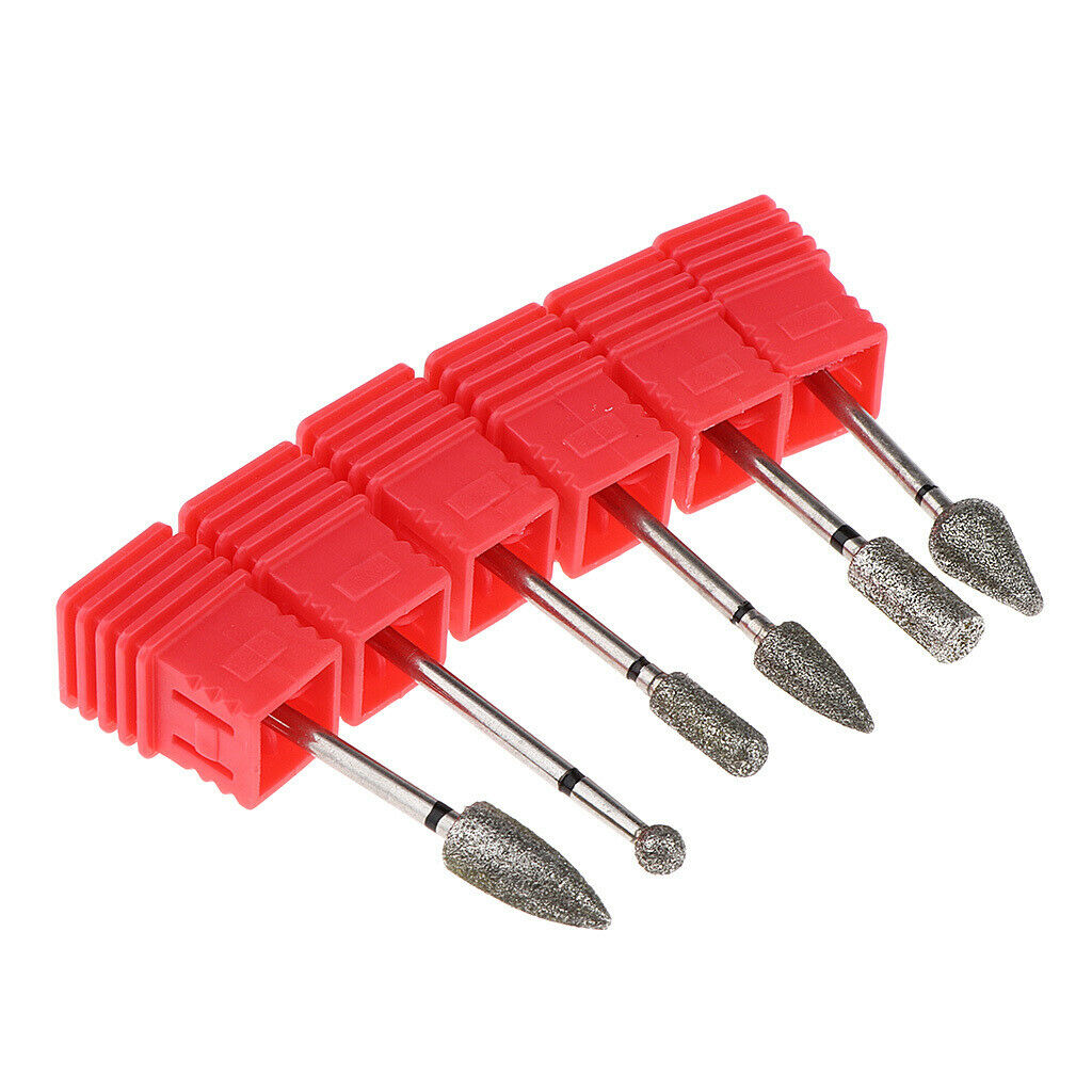 6Pcs/set Carbide Nail Drill Bit 3/32 inches Cuticle Drill Bit Manicure Pedicure
