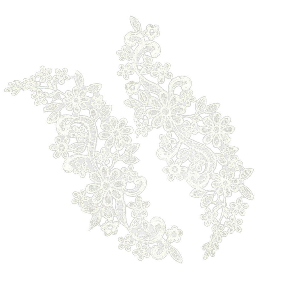 6pcs Floral Lace Applique Embroidered Guipure Lace Pattern Wedding Patches