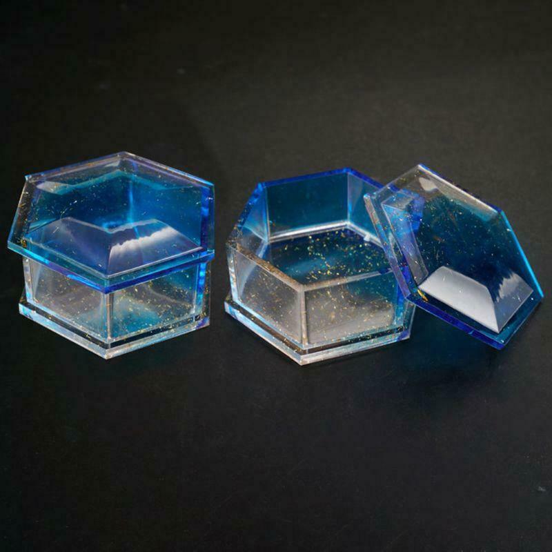 DIY Hexagon Storage Box Mold Crystal Epoxy Plum-shaped Silicone Mould