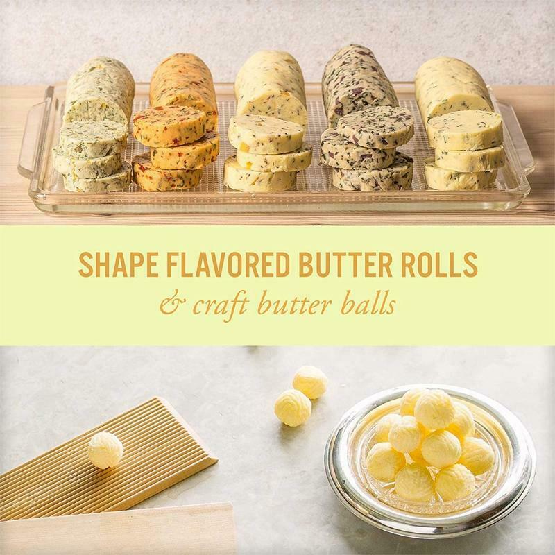 Gnocchi Pasta Plate Spiral Noodle Tool Wooden Butter Table Stripe Pattern Noodle