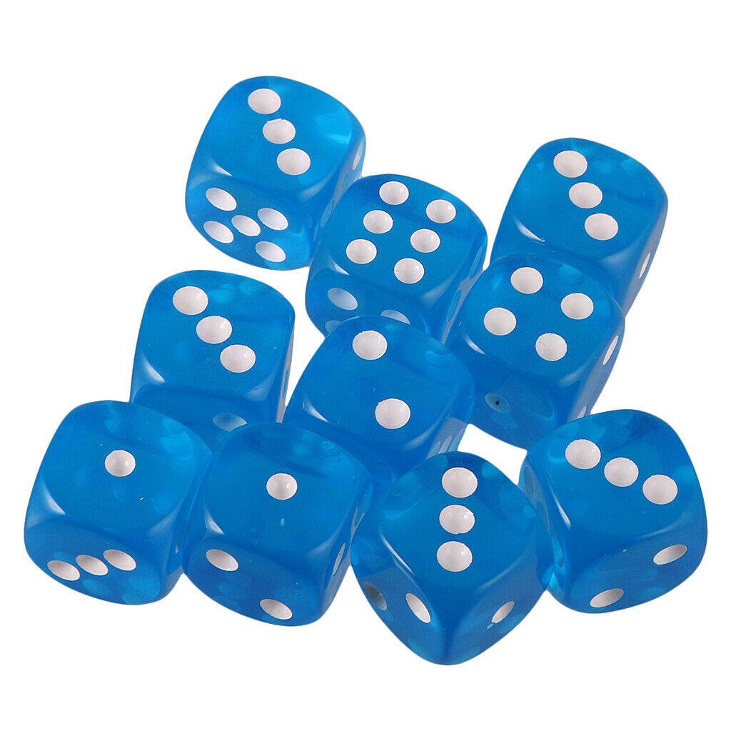 20PCS Acrylic Six Sided D6 Dice for D&D TRPG Party Board Game Toys