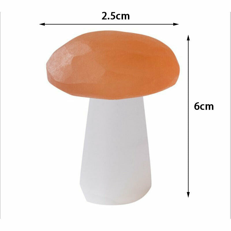 1pc Natural Selenite Quartz Crystal Polished Mushroom Stones Home Decoratiol SJ
