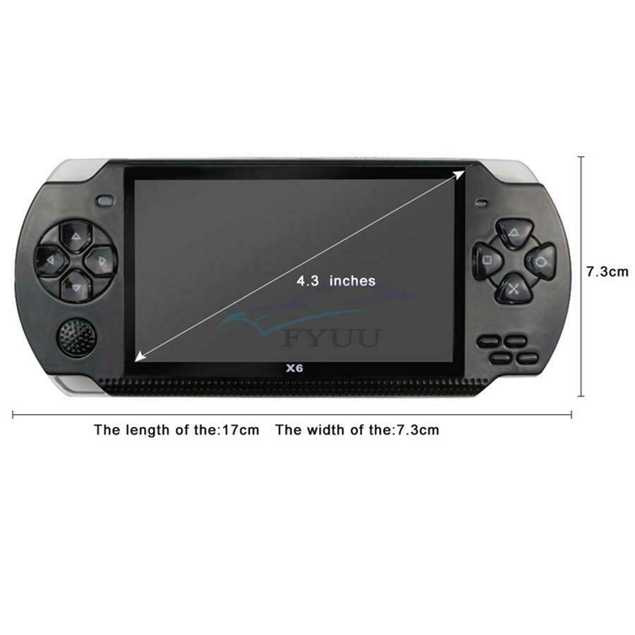 4.3"TFT Widescreen 8GB 1000+ Games Built-In Handheld Game Console&Headphone Set