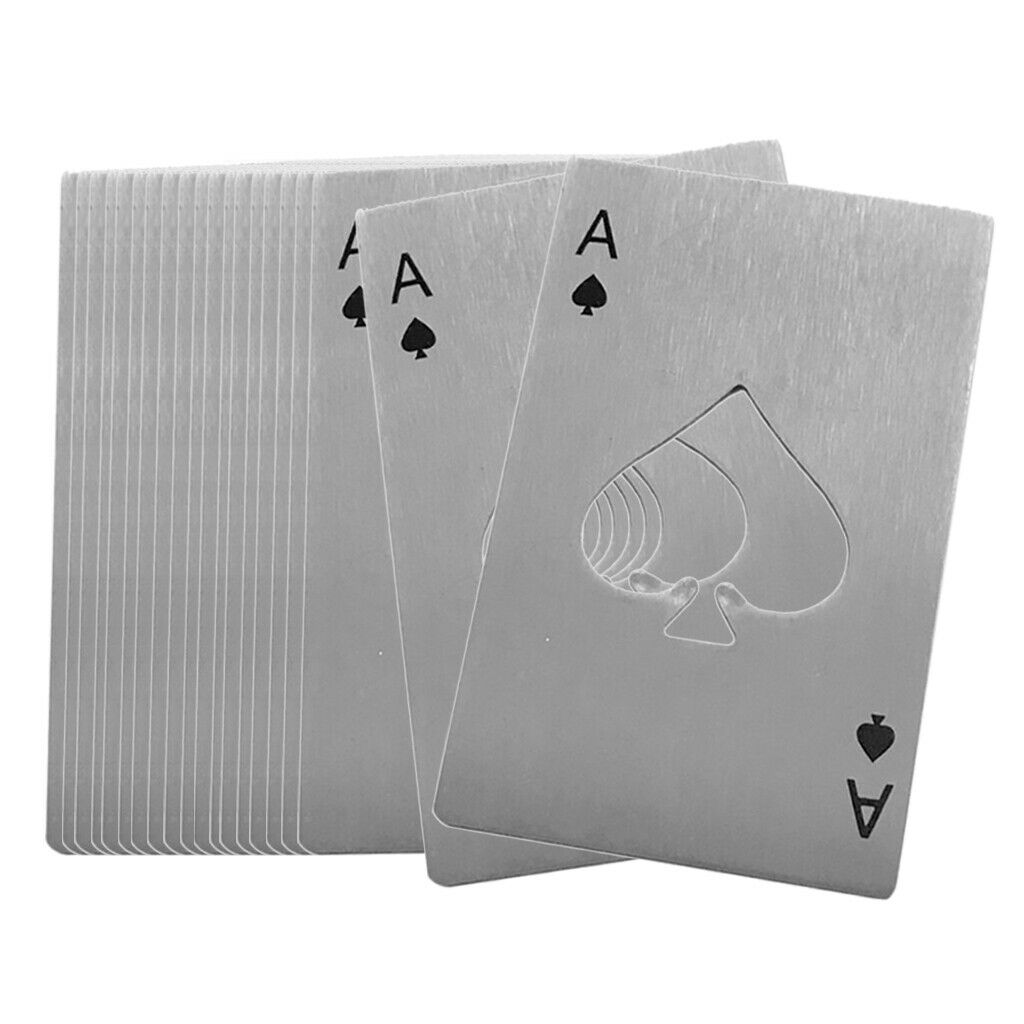 Pack of 20 Durable Playing Card Ace of Spades Soda Cover Bottle Opener Tools