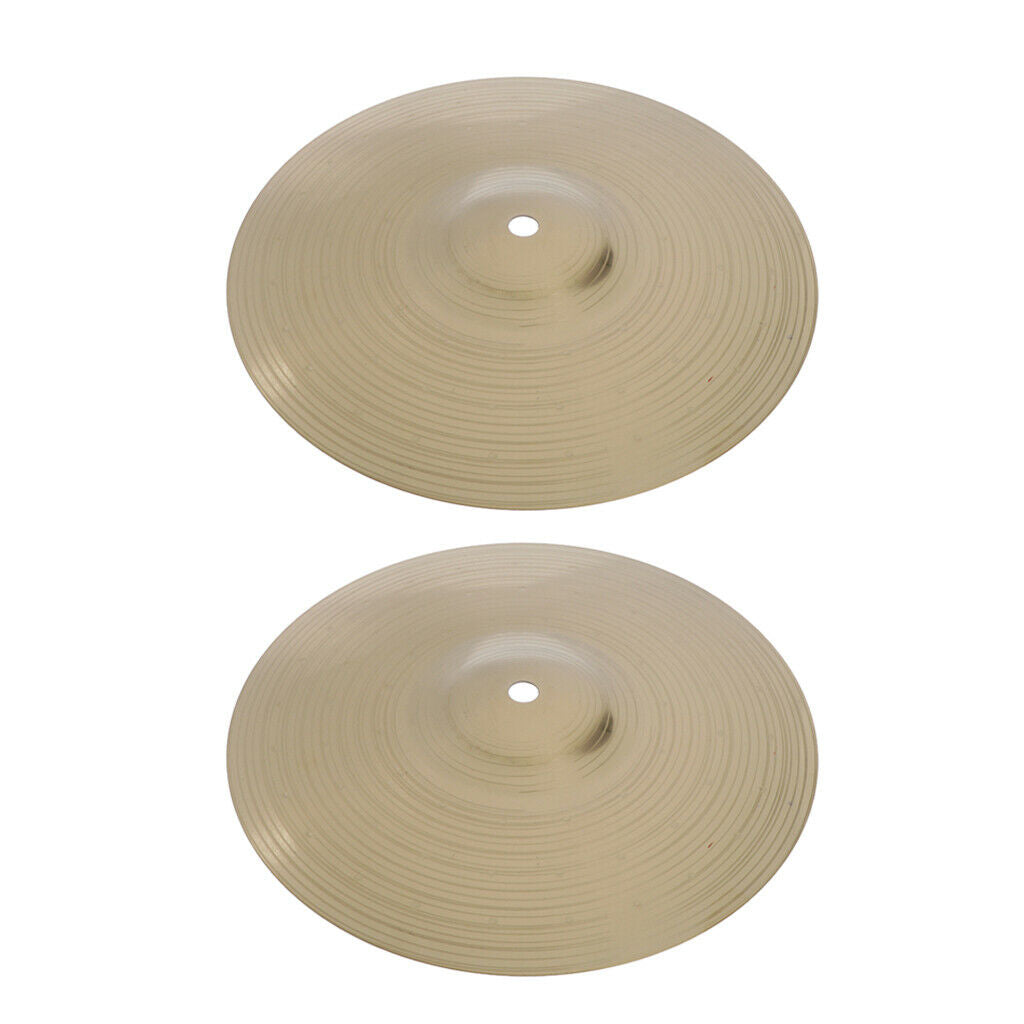 2x Golden Brass Crash Drum Cymbals Jazz Drum Kit Parts Instrument Drummer