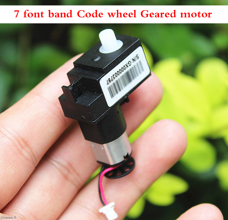DC 3.7V small 7 font band Code wheel Geared motor Forward and reverse motor
