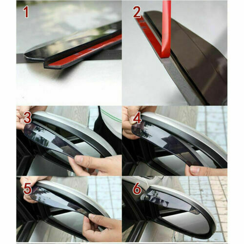Right Passenger Side Rearview Mirror Rain Snow Guard Sun Visors Shade Shield