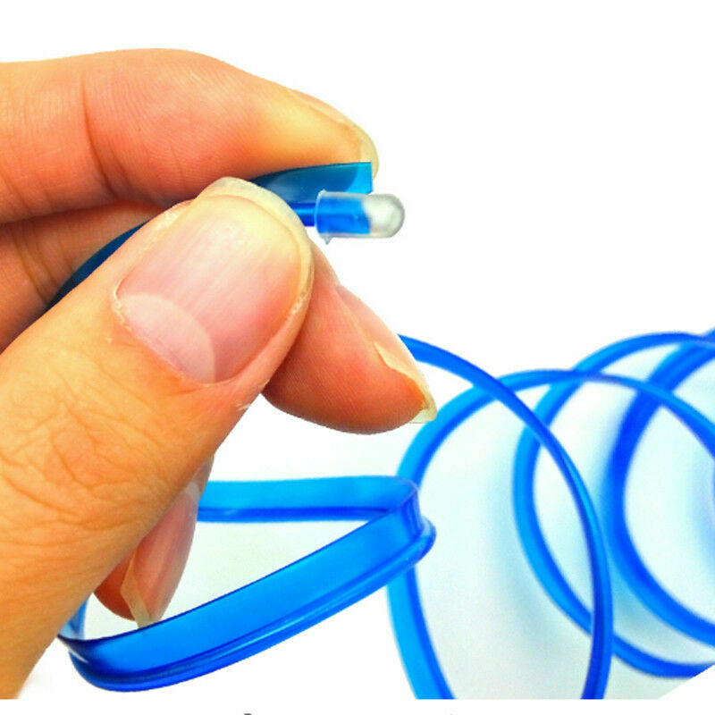 New 2M 12V Blue LED Light Glow EL Wire String Strip Rope Tube Car Interior Decor