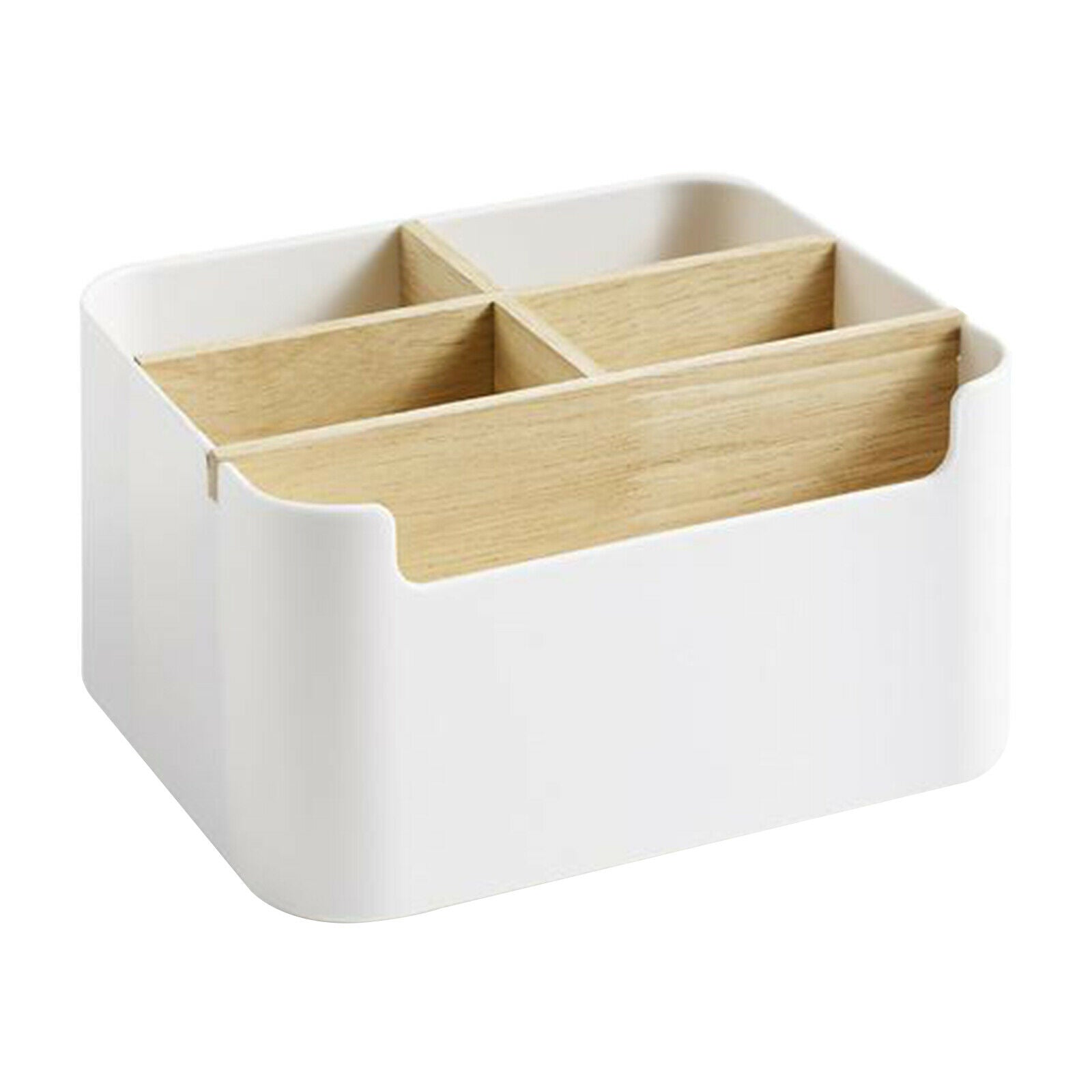 Plastic Desktop Storage Box Stationery Makeup Organizer Pen Holder Container