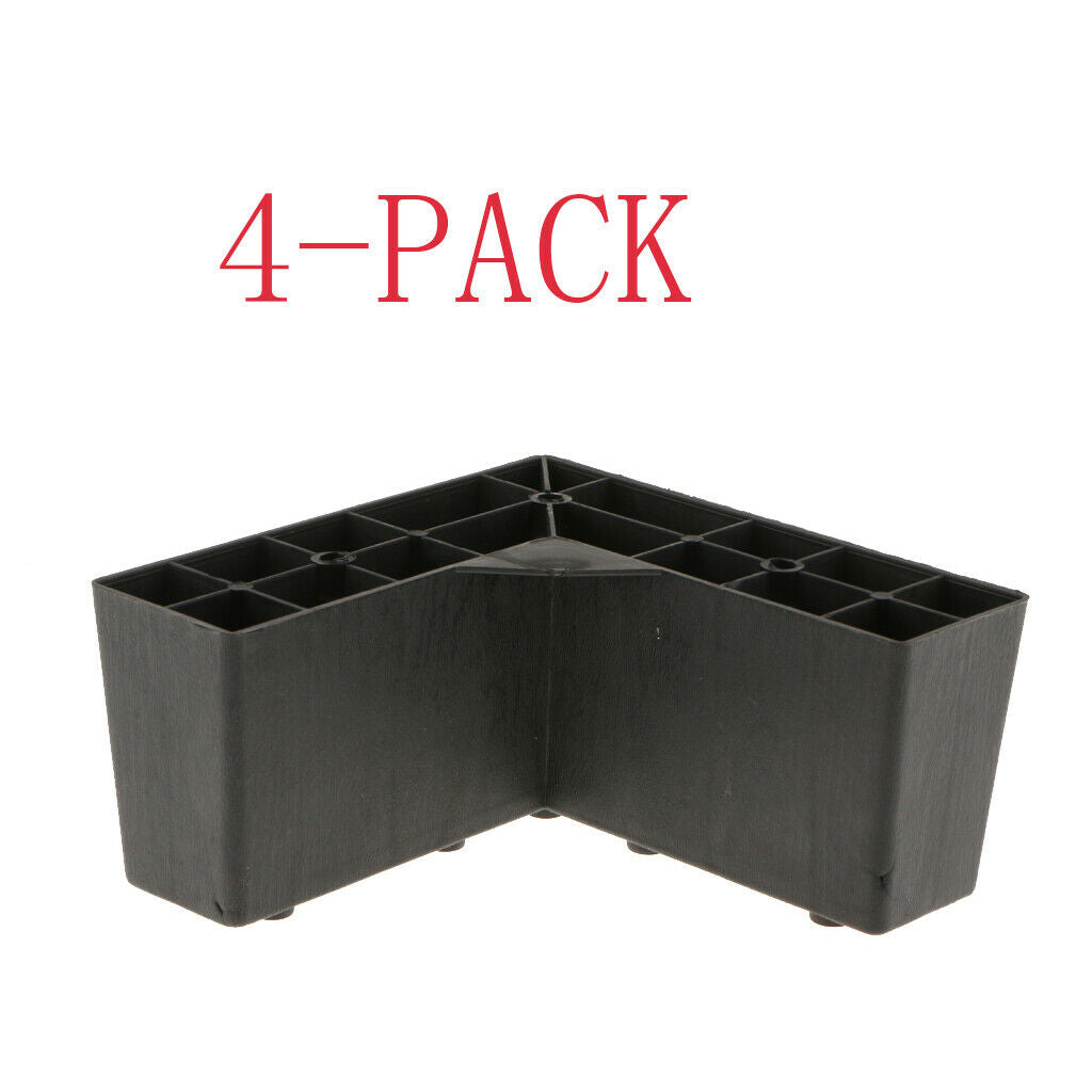 4pcs Plastic Triangle Sofa Leg Couch Furniture Feet Plinth 15x7cm Hardware