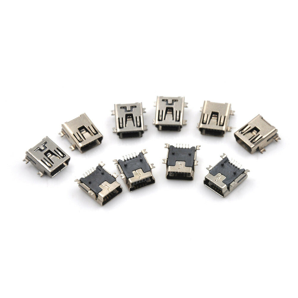 10x Micro USB Connector 5pin seat Jack Inserting Plate seat MiniUsb Connec.l8