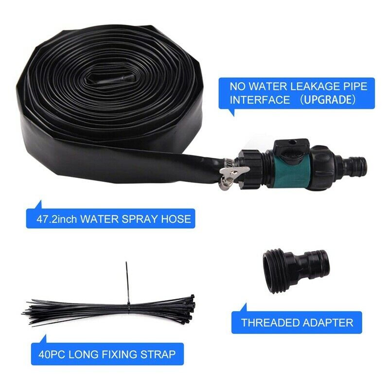 2X(49.2FT Water Sprinkler Trampoline Sprinkler Outdoor Garden Water Games TB3M2)