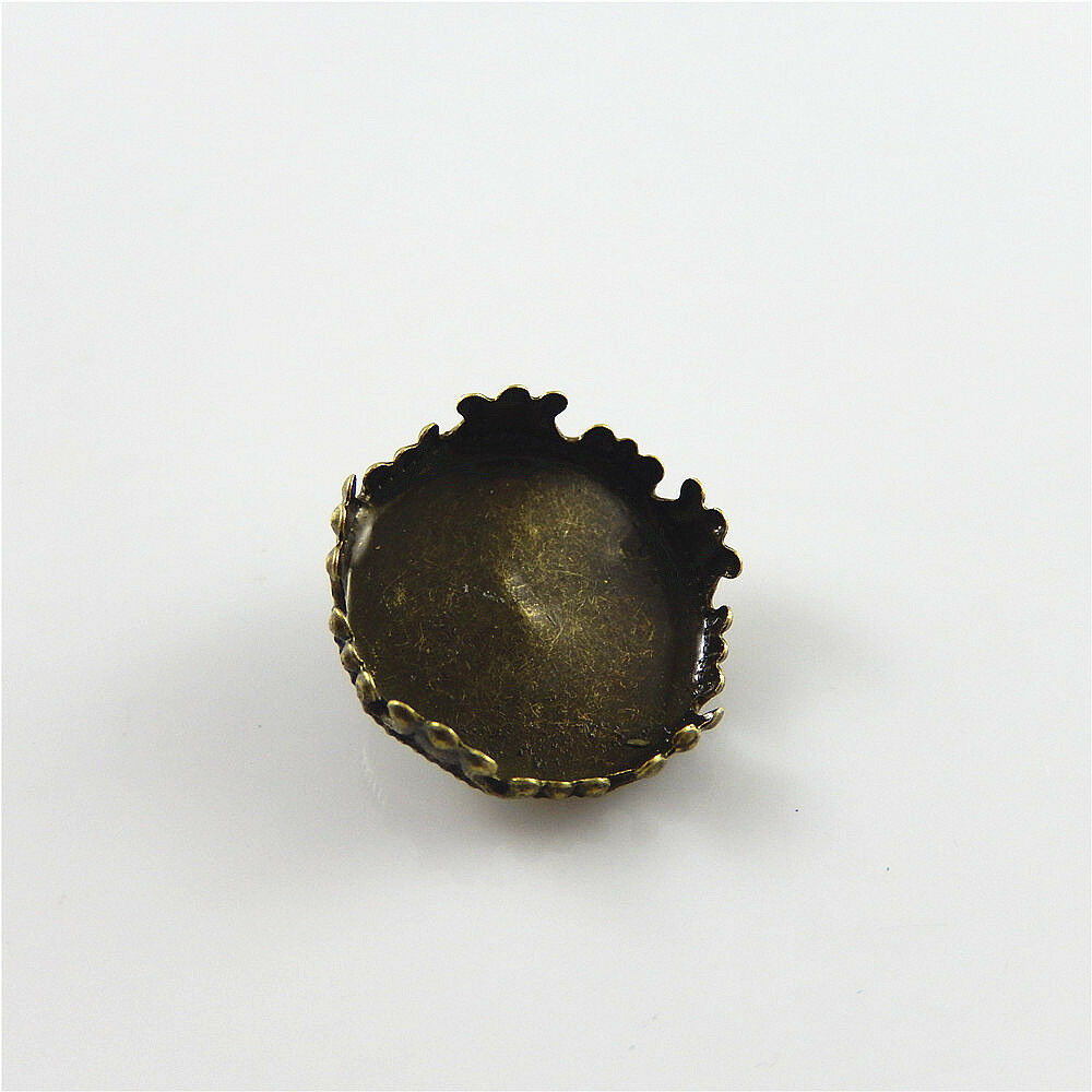 60 pcs Antiqued Bronze Metal Lace Base Cameo Setting Connectors Pendant Findings
