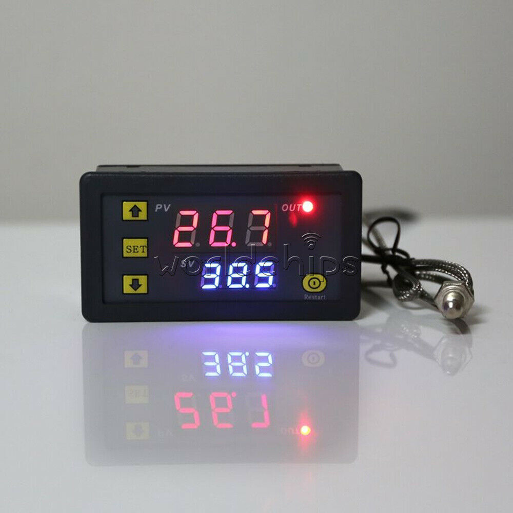 Digital K Type Thermocouple DC12V Temperature Controller Sensor Thermostat
