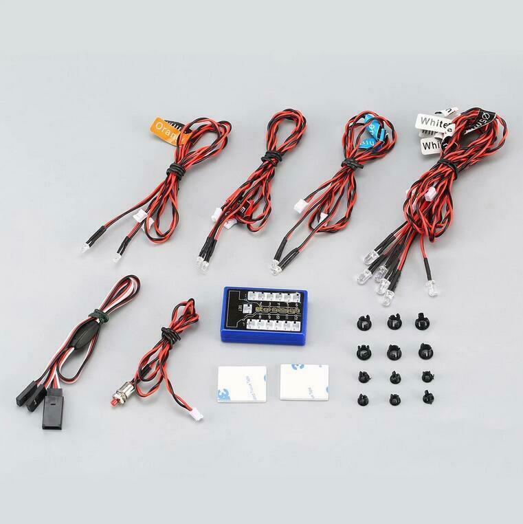 12 Ultra LED Flashing Bright Light Strobe Lamps Kit System for 1/10 1/8 Truck