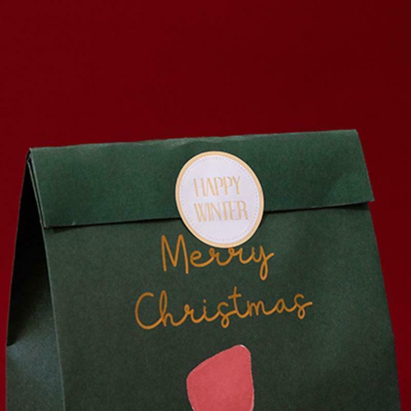 6 Pcs Christmas Gift Bags Xmas Candy Packing Bag New Year Cookies Wedding Items