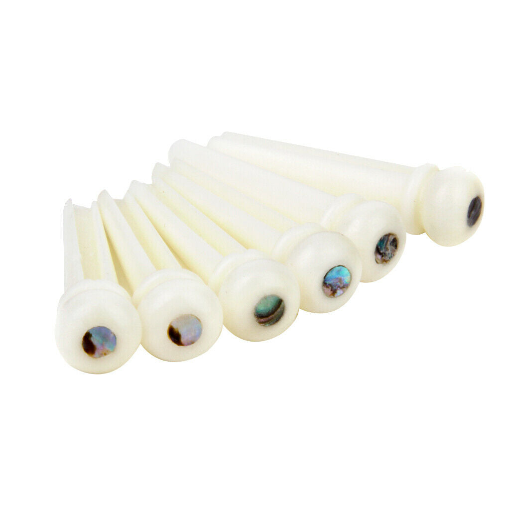 Sattle Nut Set + 6pcs Ebony Pins + 6pcs Artificial Bone Pins For