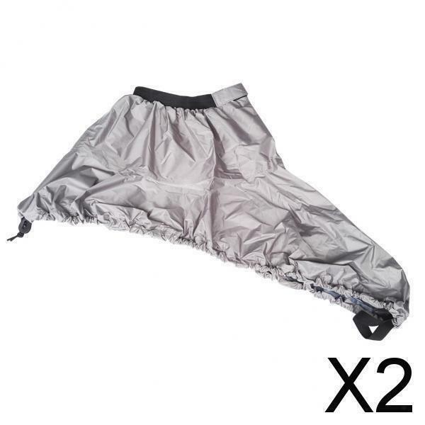 2X Universal Adjustable Kayak Canoe Boat Cockpit Spray Skirt Deck Cover S Gray