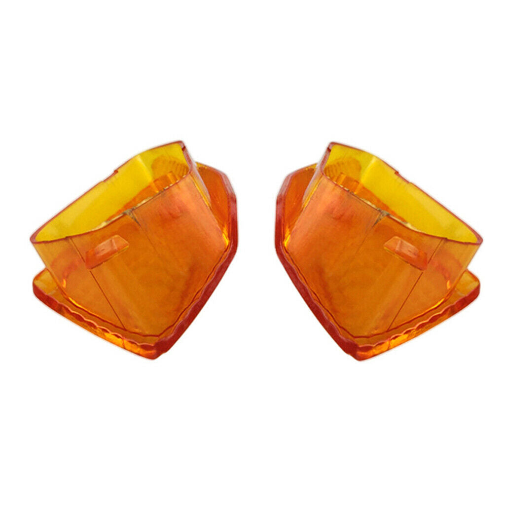 Pair of Motorcycle Turn Signal Lights Blinkers Rear Indicators Lens Cover Case