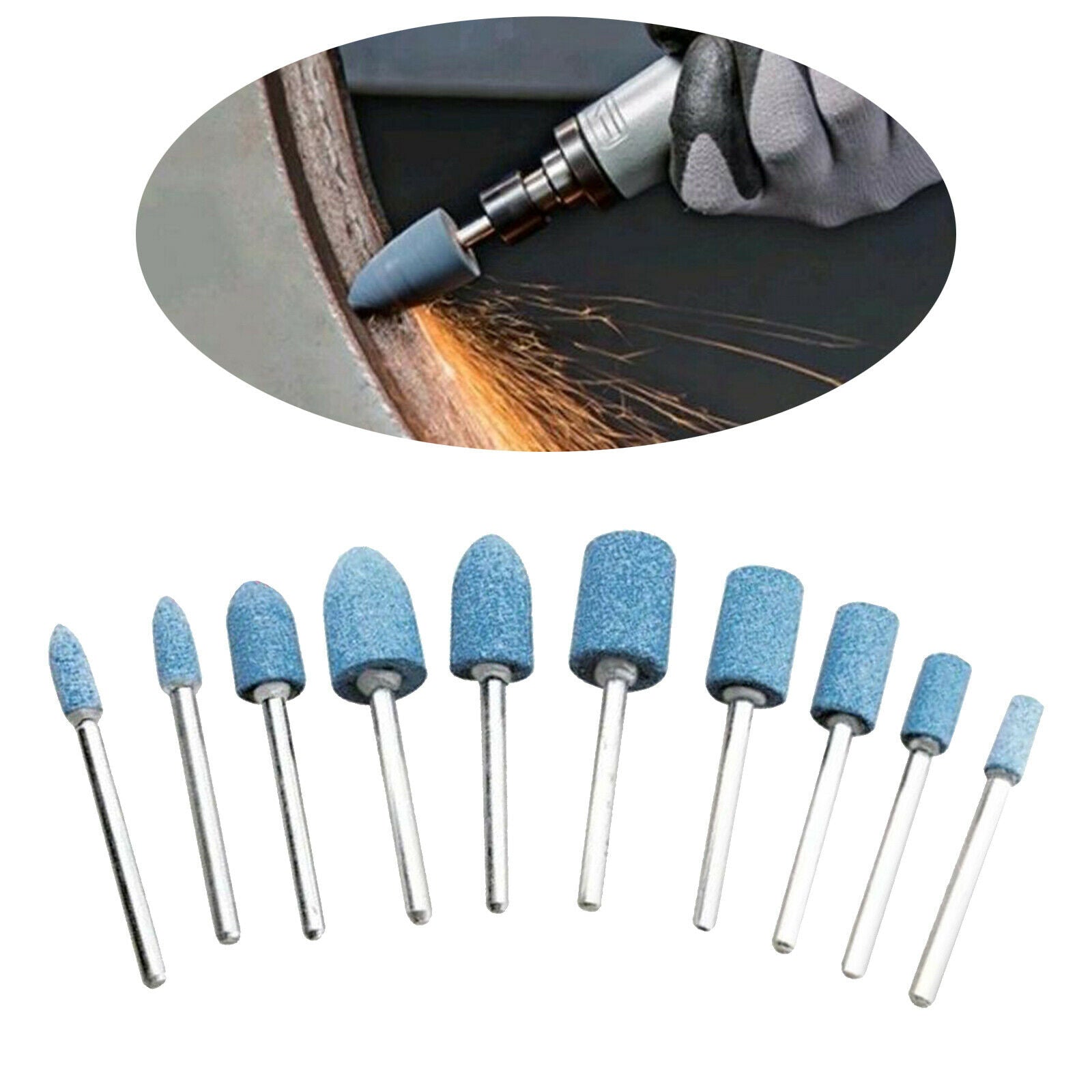 10x 4-10mm Stone Grinding Rotary Die Grinder for Metal Drilling Grinding