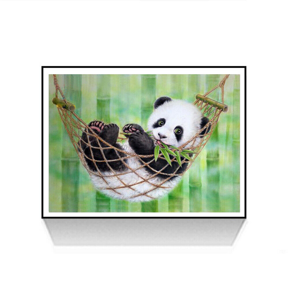 Panda 5D DIY Full Drill Round Diamond Painting Kits Cross Stitch Set @