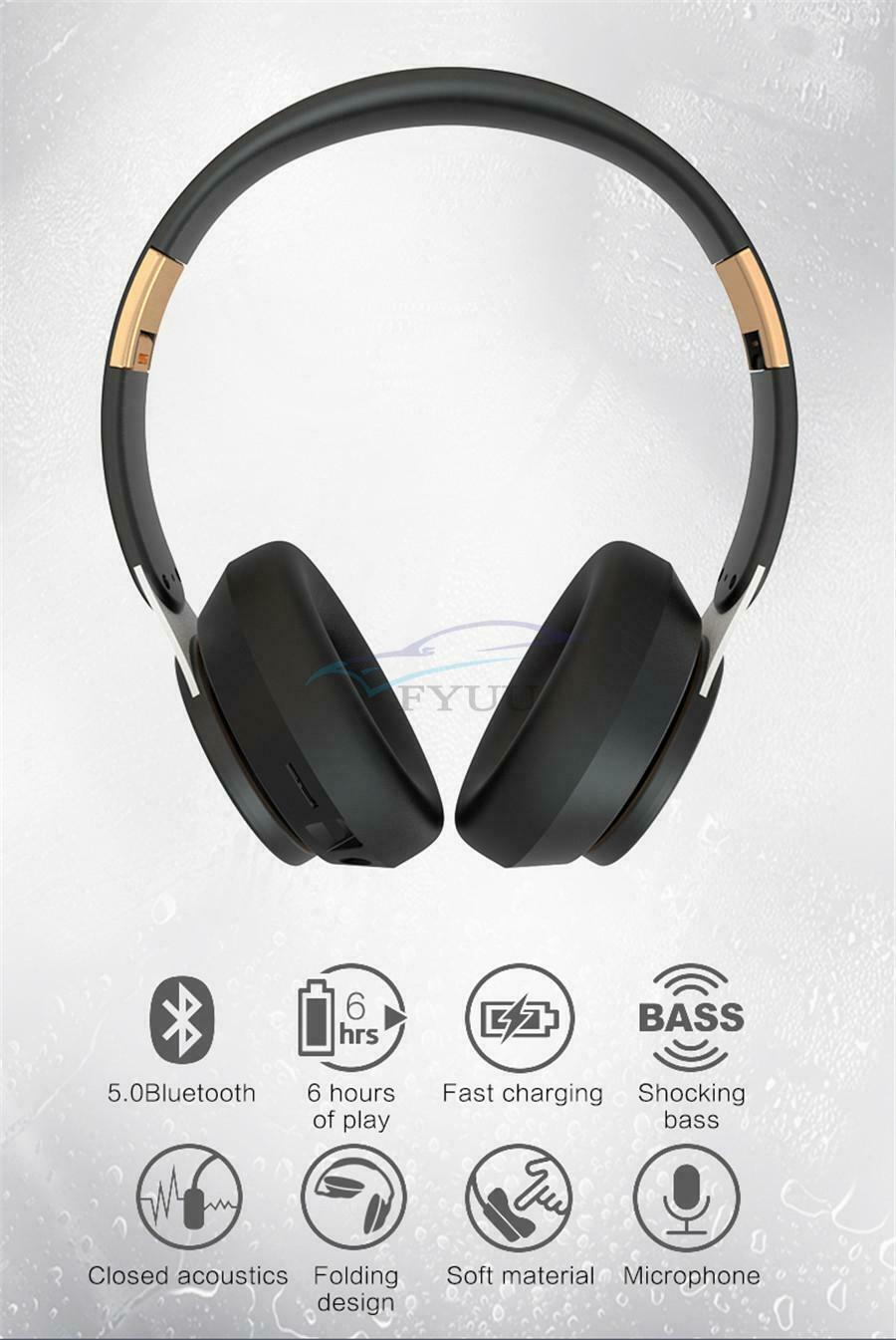 3 in 1 Multifunctional Bluetooth Wireless Headset Stereo Foldable Universal