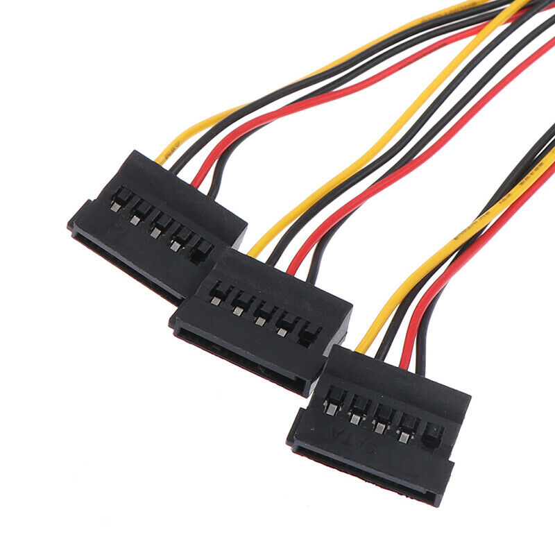 4pin IDE to 3 Serial ATA SATA Power Splitter Extension Cable Connectors C.l8