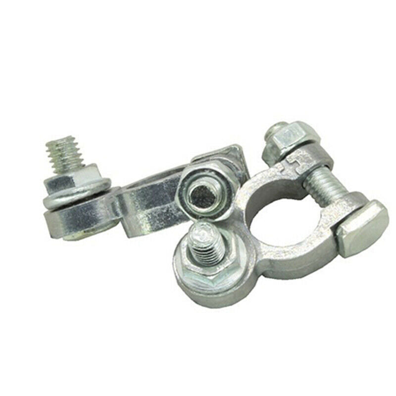 2PCS Car Boat Battery Terminals Cable Ends Connector Clamp Negative Positive Kit