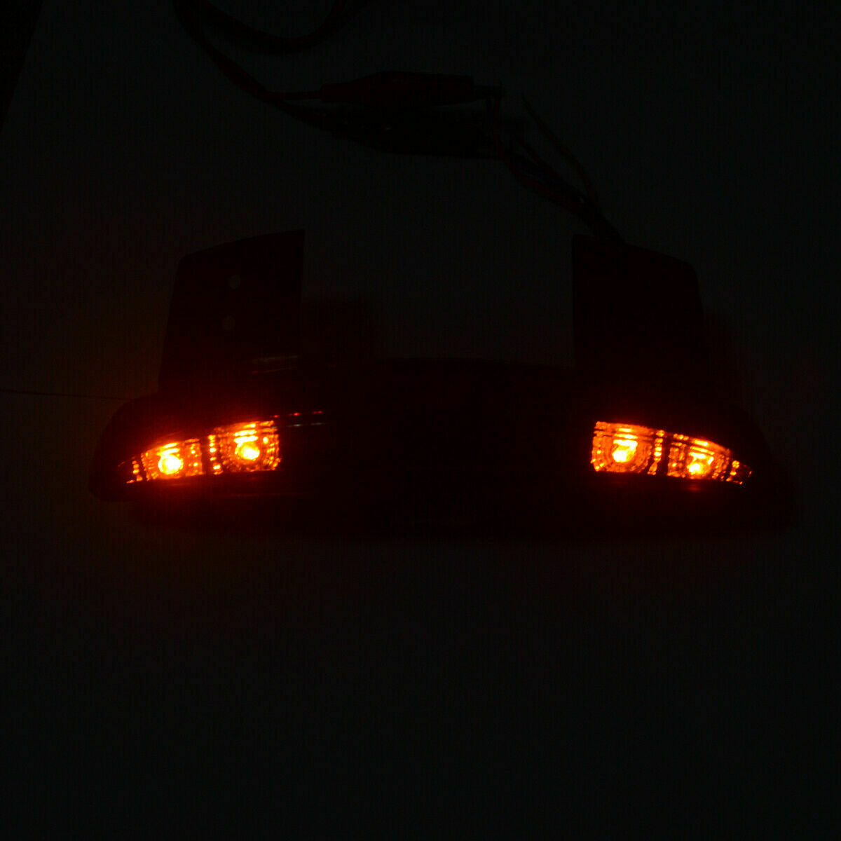 Smoke LED Motorcycle Bobber Chopper Cafe Racer Rear Turn Signal Brake Tail Light